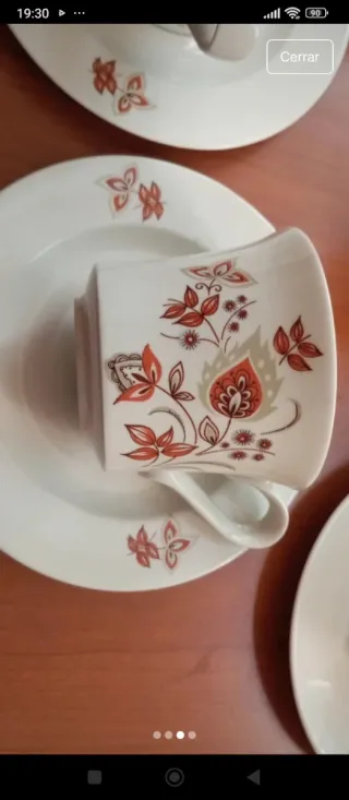 Juego de café de porcelana