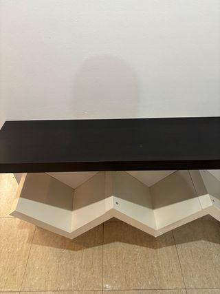 Estantería Zigzag Blanca y Negra