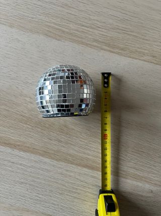 Portavelas Bola Disco Plata