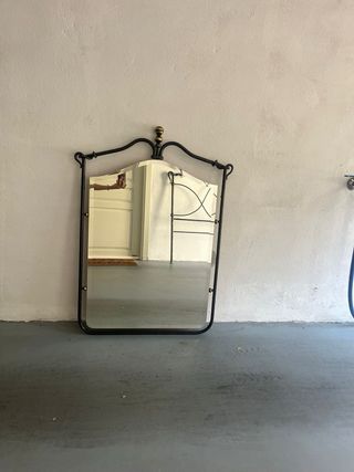 Cabecero, espejo y descalzadora metal