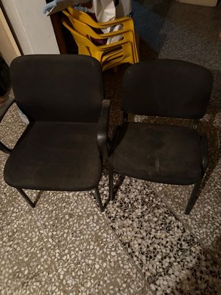 Juego de 2 Sillas de Oficina Negras (las dos inclu