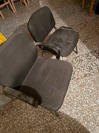 Juego de 2 Sillas de Oficina Negras (las dos inclu