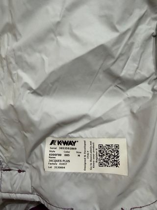 K-Way Claude classico impermeabile viola