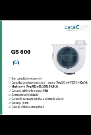 Extractor Cata GS-600 (Nuevo)