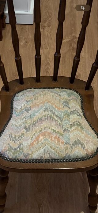 Silla Vintage Madera Tapizada