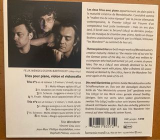 Mendelssohn Piano Trios - Trio Wanderer