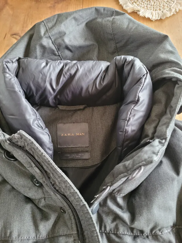 Chaquetón Zara gris hombre