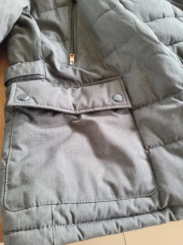 Chaquetón Zara gris hombre