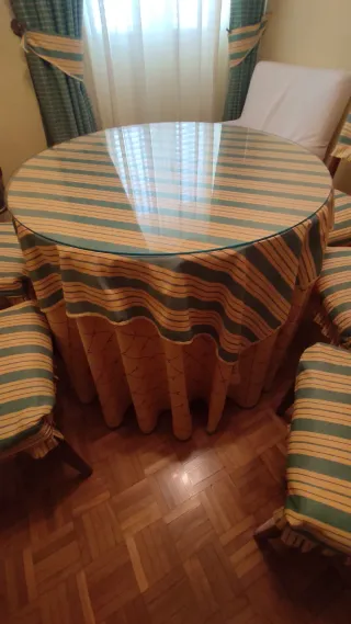 Juego de comedor redondo Mesa de90 extensible