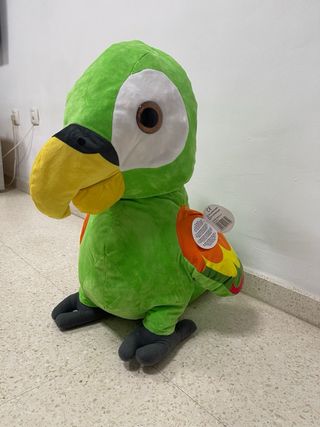 Peluche loro verde grande