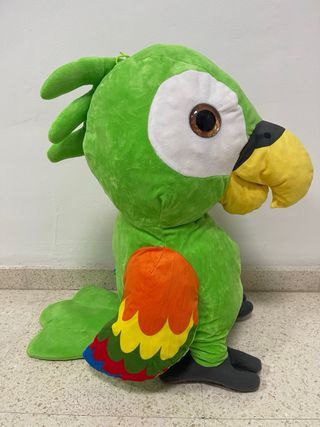 Peluche loro verde grande