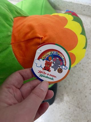 Peluche loro verde grande