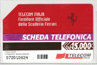 Schede Telefoniche Telecom Italia e Ferrari