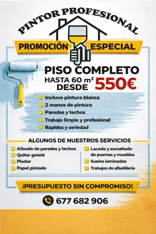 PINTOR PROFESIONAL  Presupuesto sin compromiso