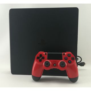 PS4 Slim 1TB Negra + Mando Rojo