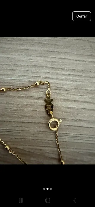 Collar Tous Baño Oro 18kl Bolitas