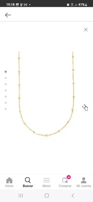 Collar Tous Baño Oro 18kl Bolitas