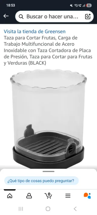 Cortador de Frutas y Verduras Acero Inoxidable