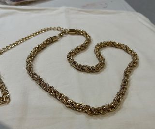 Cinturón Parfois Cordón Metálico Dorado