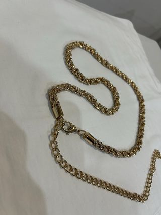 Cinturón Parfois Cordón Metálico Dorado