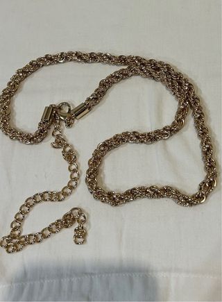 Cinturón Parfois Cordón Metálico Dorado