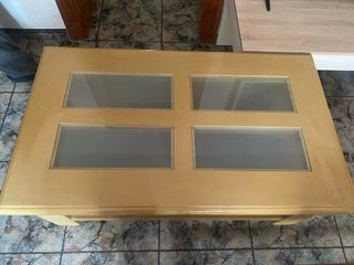Mesa de centro madera y cristal
