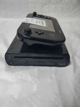 Nintendo Wii U Negra Mando y Cables