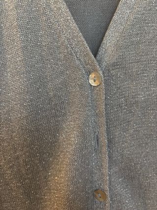 Cárdigan gris brillante talla M