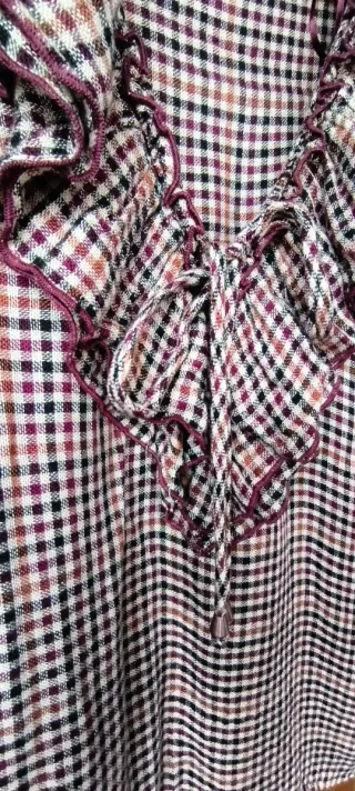 Blusa cuadros Zara Talla M