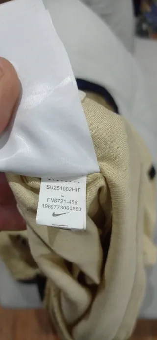 Camiseta Nike Fútbol Player Beige/Azul