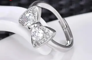 Anillo Plata Ajustable Diseño Lazo