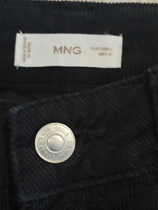 Pantalons negres de pana de campana T S 36