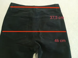 Pantalons negres de pana de campana T S 36