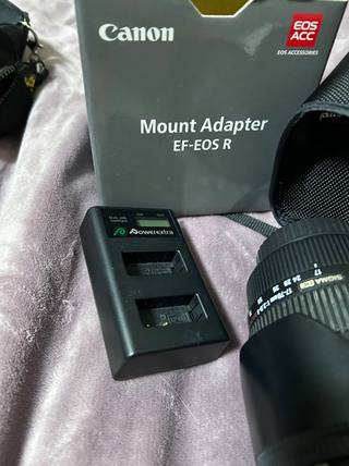 Canon EOS R50 + Sigma 17–70 f/2.8–4 + Adaptador EF