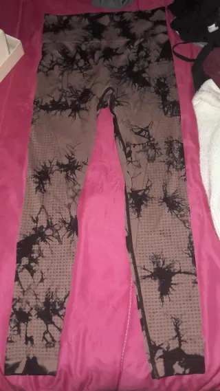 Leggings Tie-Dye Marroni e Neri