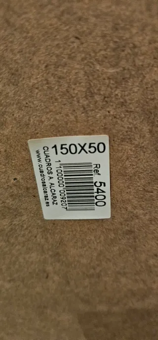 Cuadro moderno abstracto rojo y plata