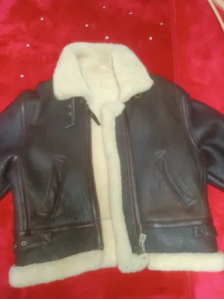 Chaqueta Piel Borrego Marrón