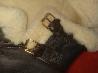 Chaqueta Piel Borrego Marrón