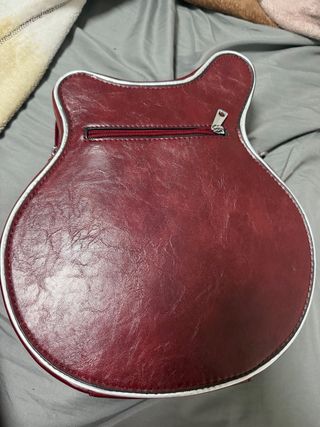 Bolso Guitarra rockera Vintage vinotinto y Negro