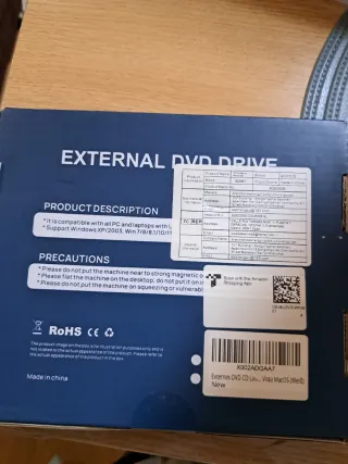 Reproductor DVD Externo PC Azul