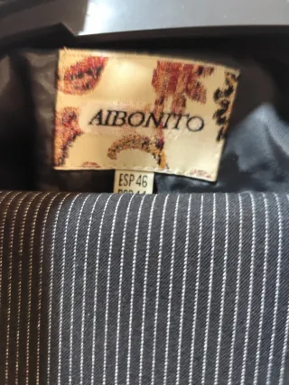 Traje Chaqueta Mujer Negro/Gris