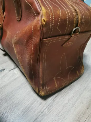 Bolsa de viaje grande de cuero