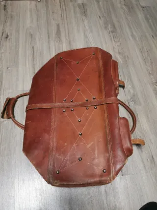 Bolsa de viaje grande de cuero
