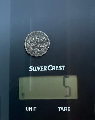 ºoO 5 centésimos 1901 - Uruguay