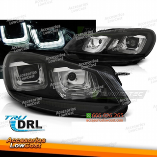 FAROS U-LED LUZ DRL NEGRO LÍNEA NEGRA se adapta a
