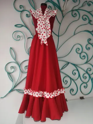 Conjunto Flamenco Rojo y Blanco