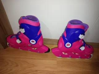 Patines ajustables rosa talla 30-32