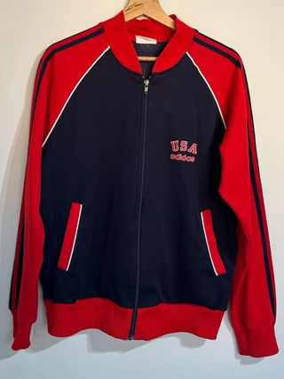 Chaqueta Adidas USA Azul y Roja