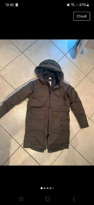 Parka Adidas Tg M verde oliva