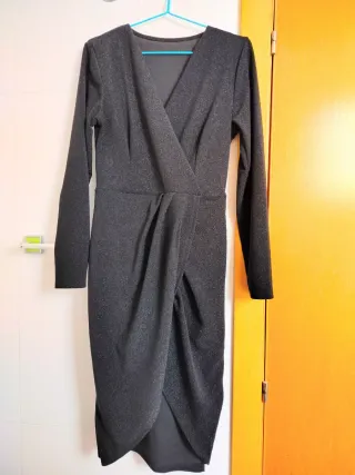 Vestido gris brillante talla 36